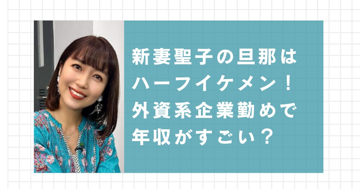 新妻聖子の旦那はハーフイケメン！