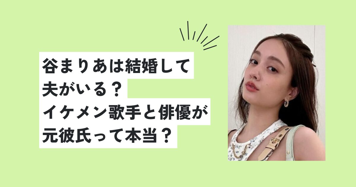 谷まりあは結婚して夫がいる？